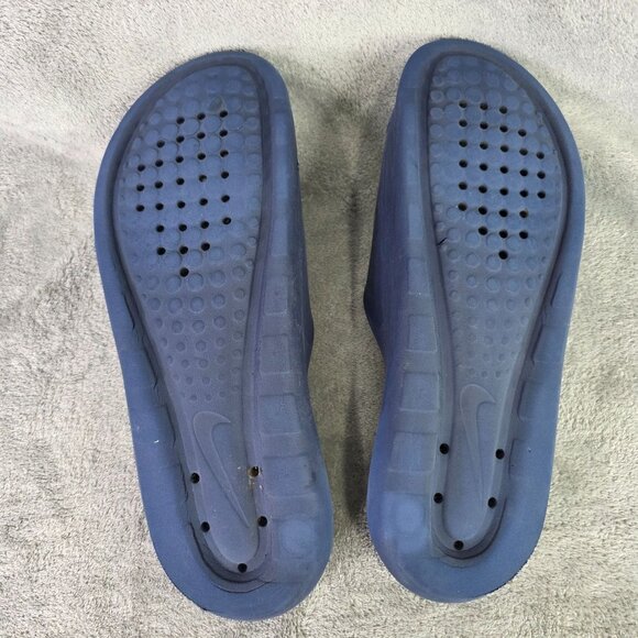 Mens Nike Navy Blue Victori One Shower Slide Sandals w/ White Logo Size 11 - Picture 6 of 7
